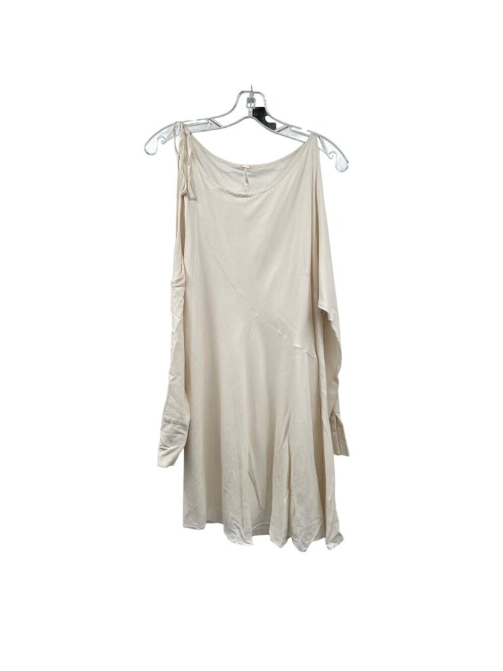 Free People Womens Shift Dress Long Cold Shoulder Sleeve Cream Size Large